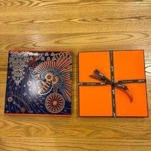 Hermès scarf box with seasonal packaging